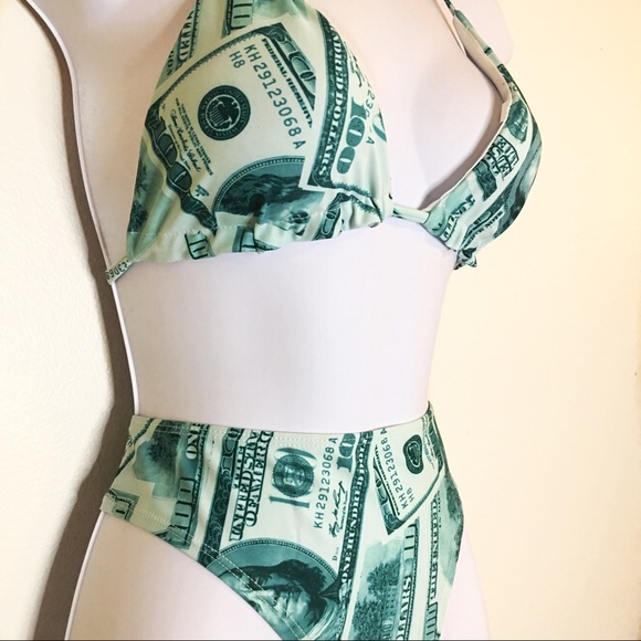 Fashion Money Note Printed Bikini - Picture 6 of 9